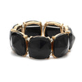 2 Colors Trendy Large Big Stretch Bead Geometric Stone Mosaic Bracelet Jewelry Accessories Bangles snap jewelry pulseras